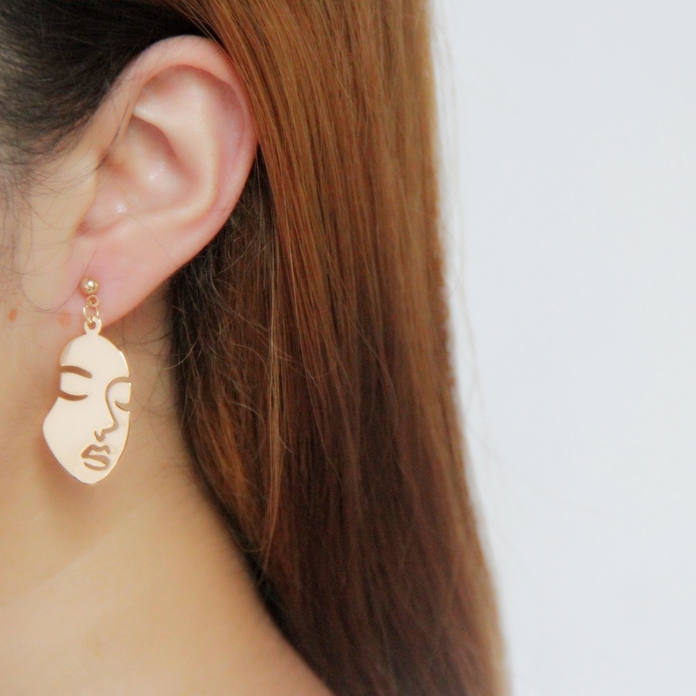 Art Portrait Face Feminist Earring - Picture 3 of 6